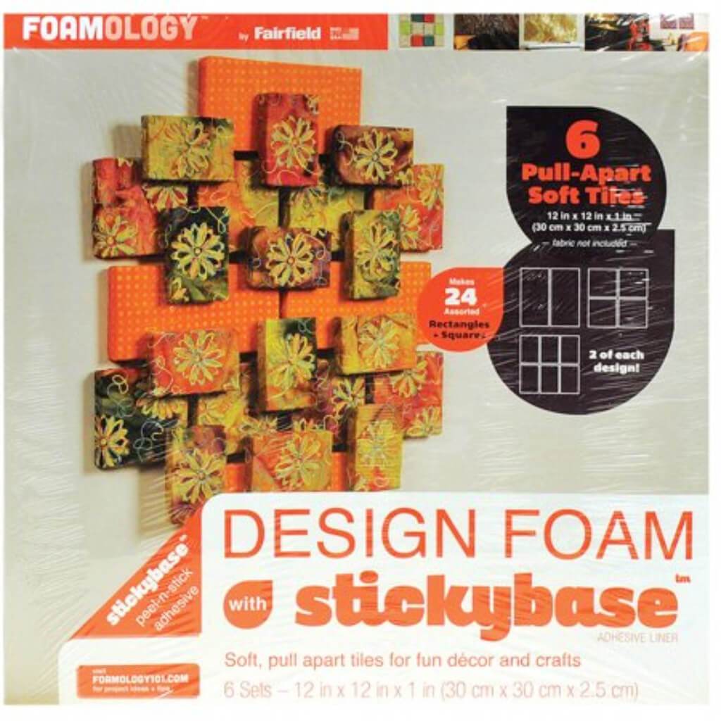 Design Foam Geo-Set 12in x 12in x 1in 6/Pkg