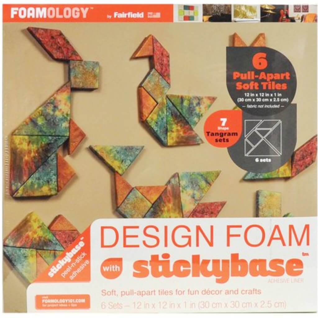 Design Foam Tangram 12in x 12in x 1in 6/Pkg