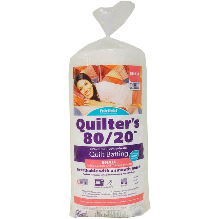 Fairfield Quilters 80/20 Needlepunched Batting Crib Size 45in x 60in