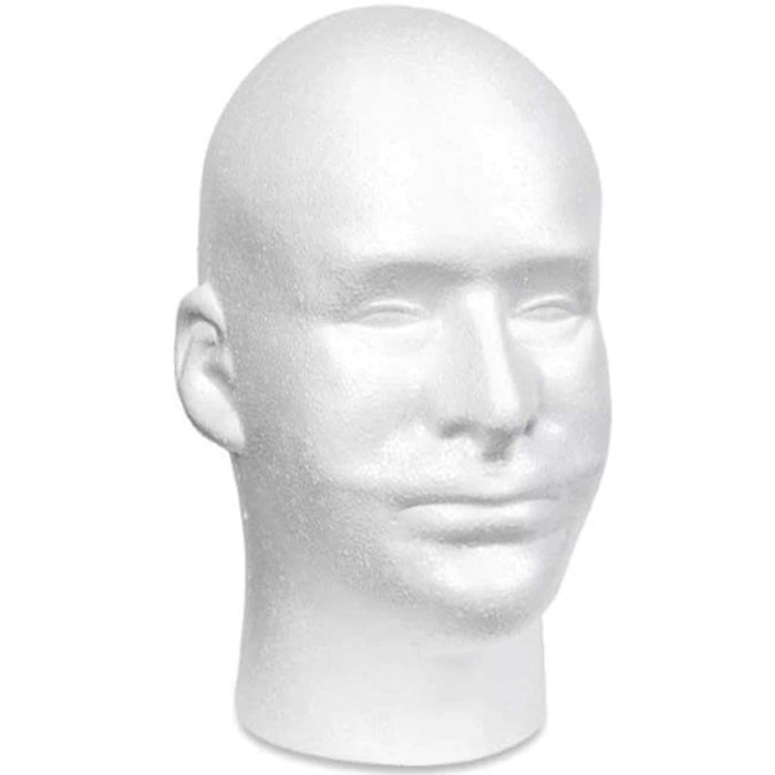 Styrofoam Male Head Bulk