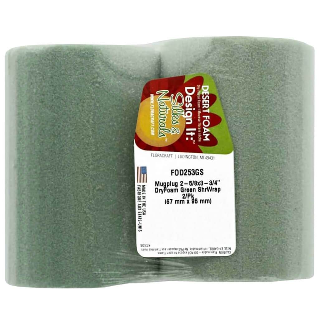 Dry Foam  Mugplug 2-5/8x3-3/4in Green