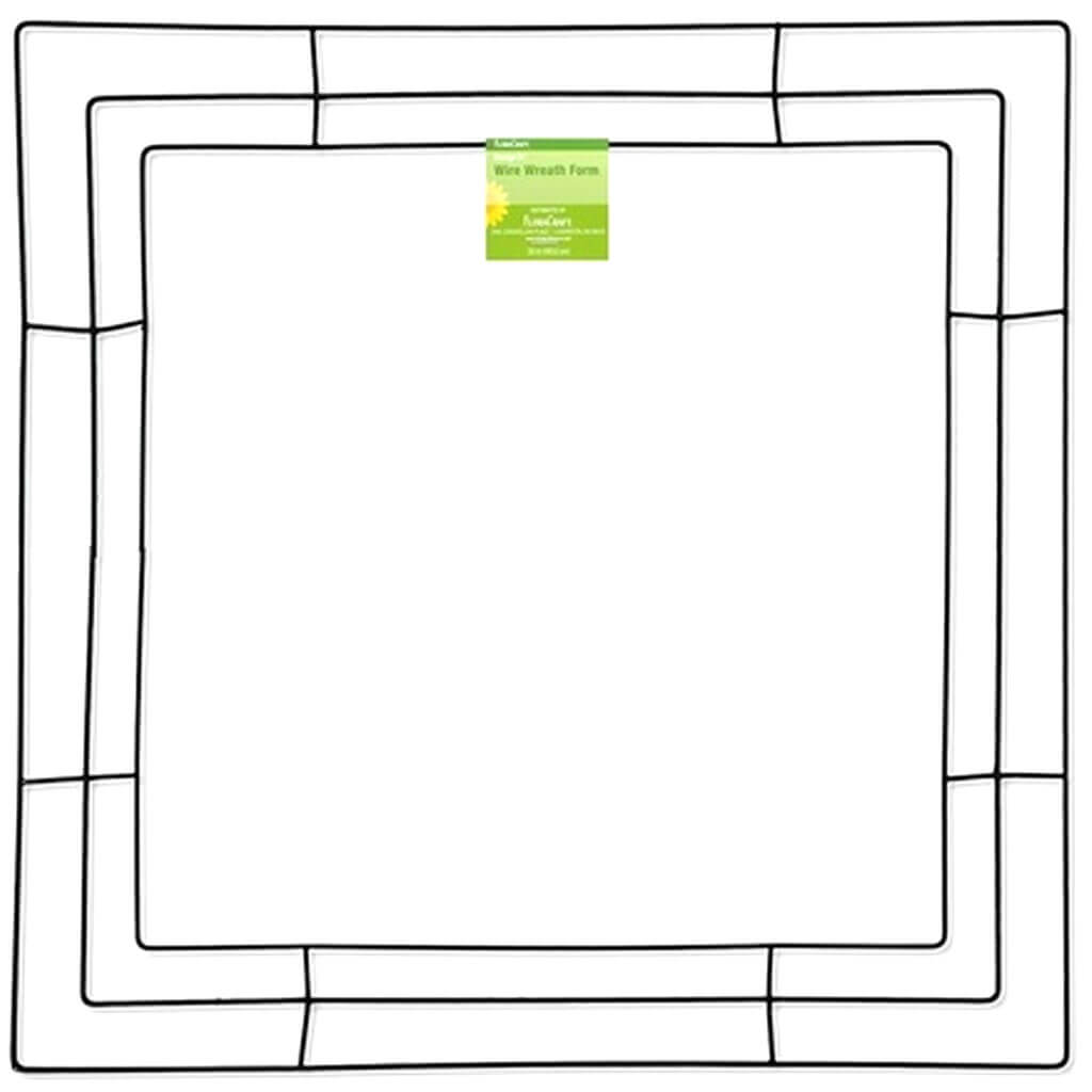 Wire Wreath Square 16in