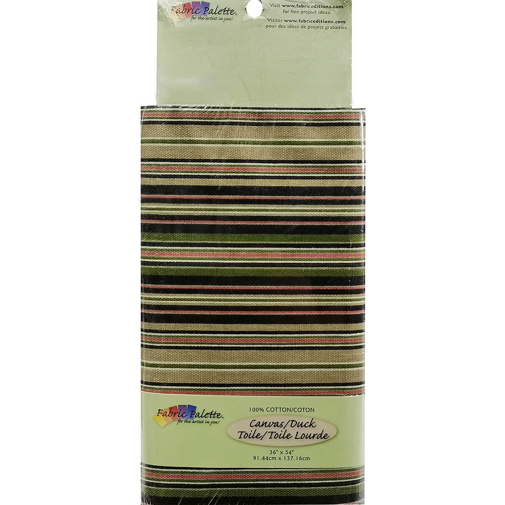 Fabric Palette Canvas/Duck Pre-Cut 36in x 60in Dark Stripe-Assorted Patterns