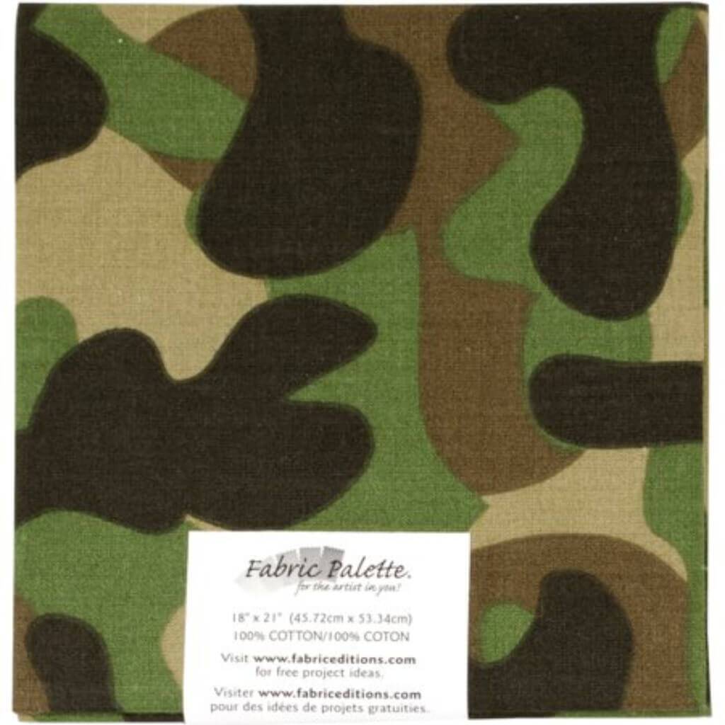 Fabric Palette Precut 18"X21" 1/Pkg Novelty Camo