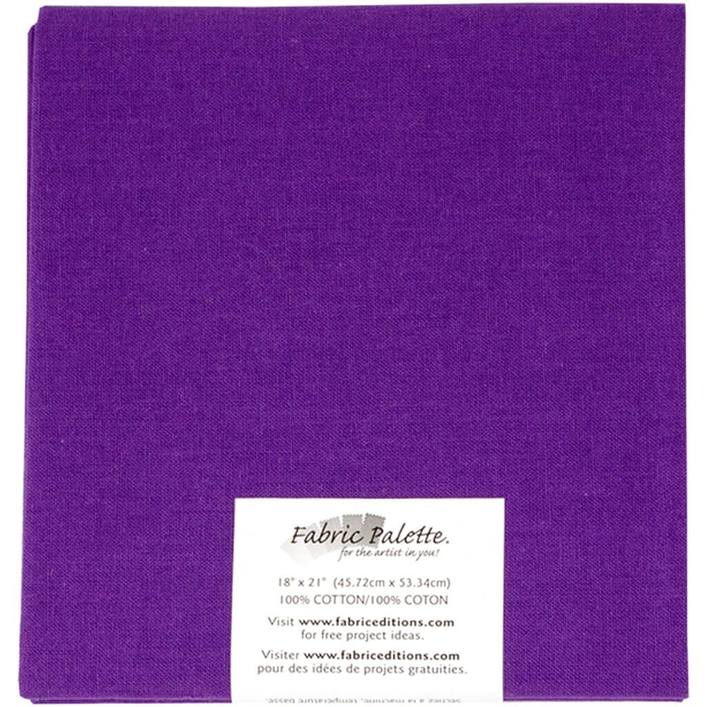 Fabric Palette Precut 18&quot;X21&quot; 1/Pkg Purple Solid