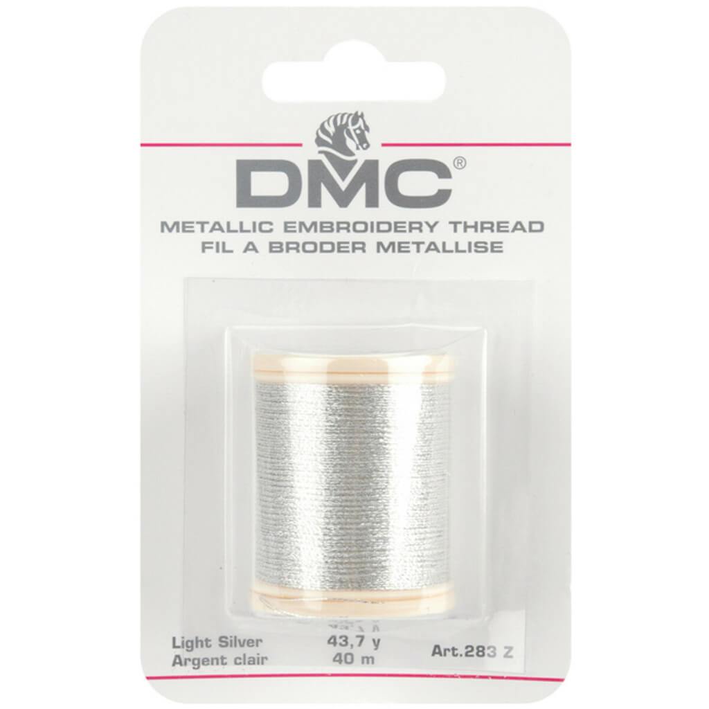 EMBROIDERY THREAD METALLIC LT SIL 