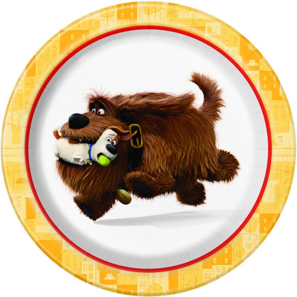 Round Dessert Plates 7in 8ct, Secret Life of Pets 