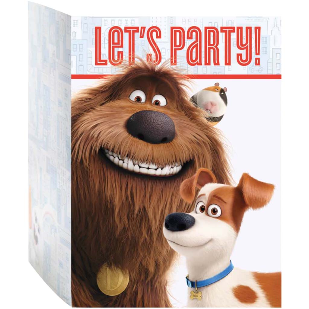 Secret Life of Pets Invitations, 8ct 