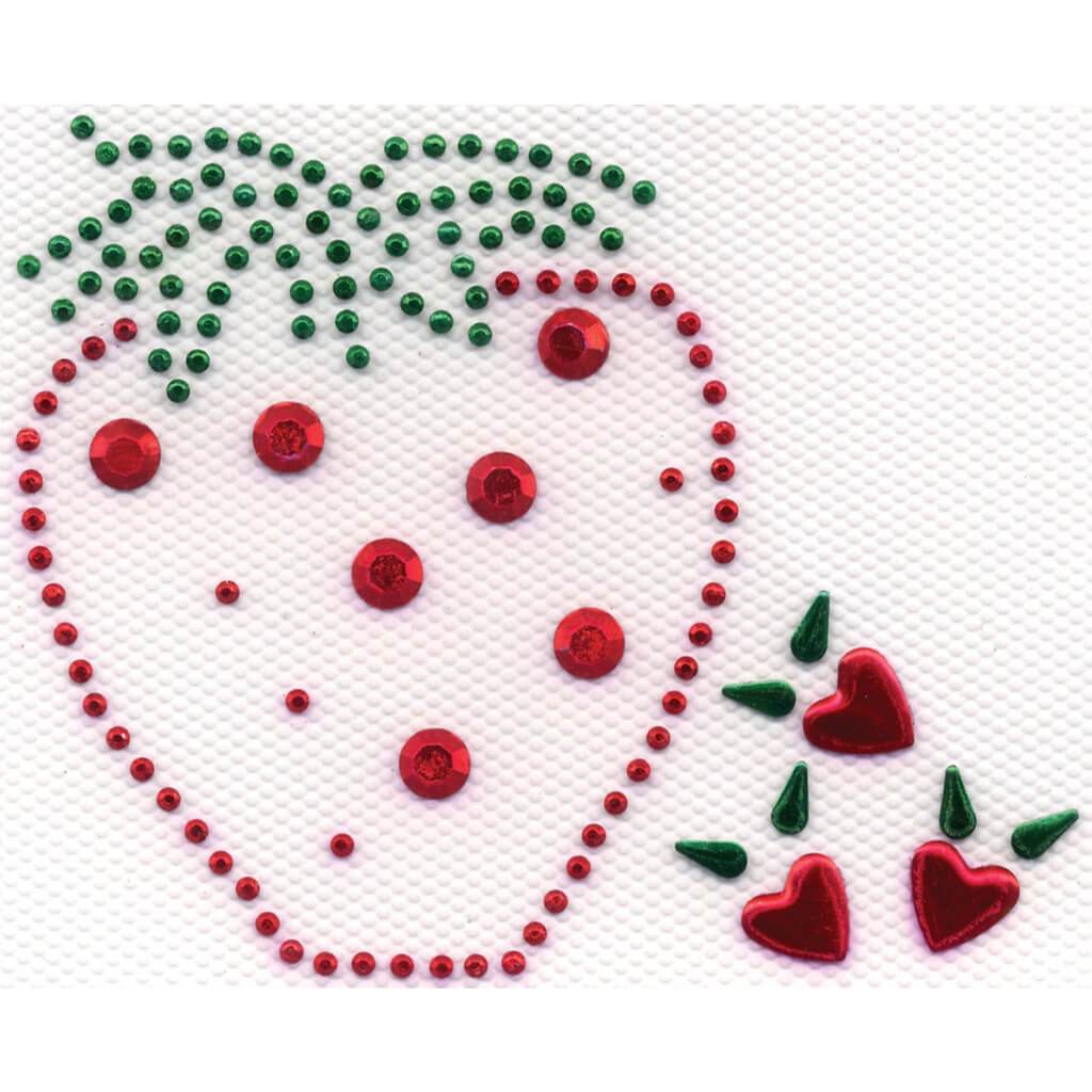 Iron-On Rhinestuds Strawberry