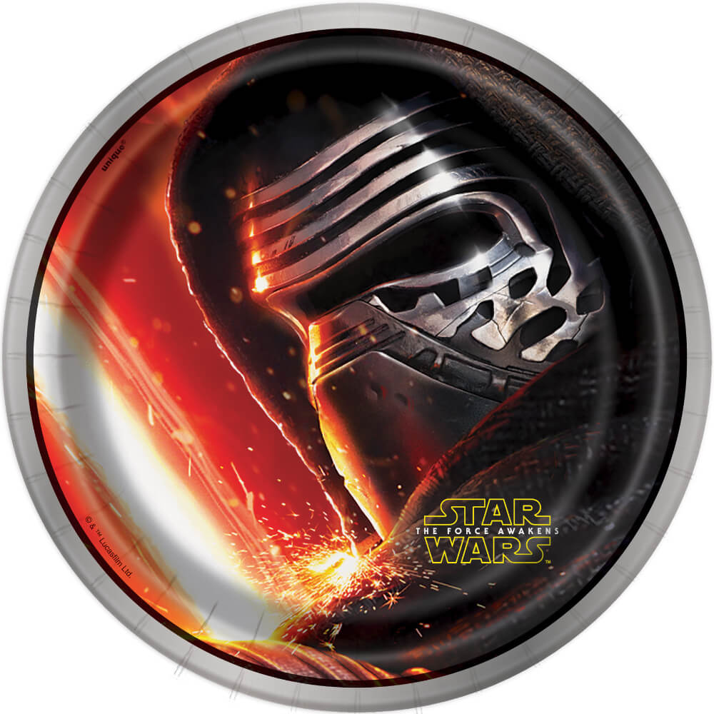 Round Dessert Plates 7in 8ct, Star Wars Episode VII 