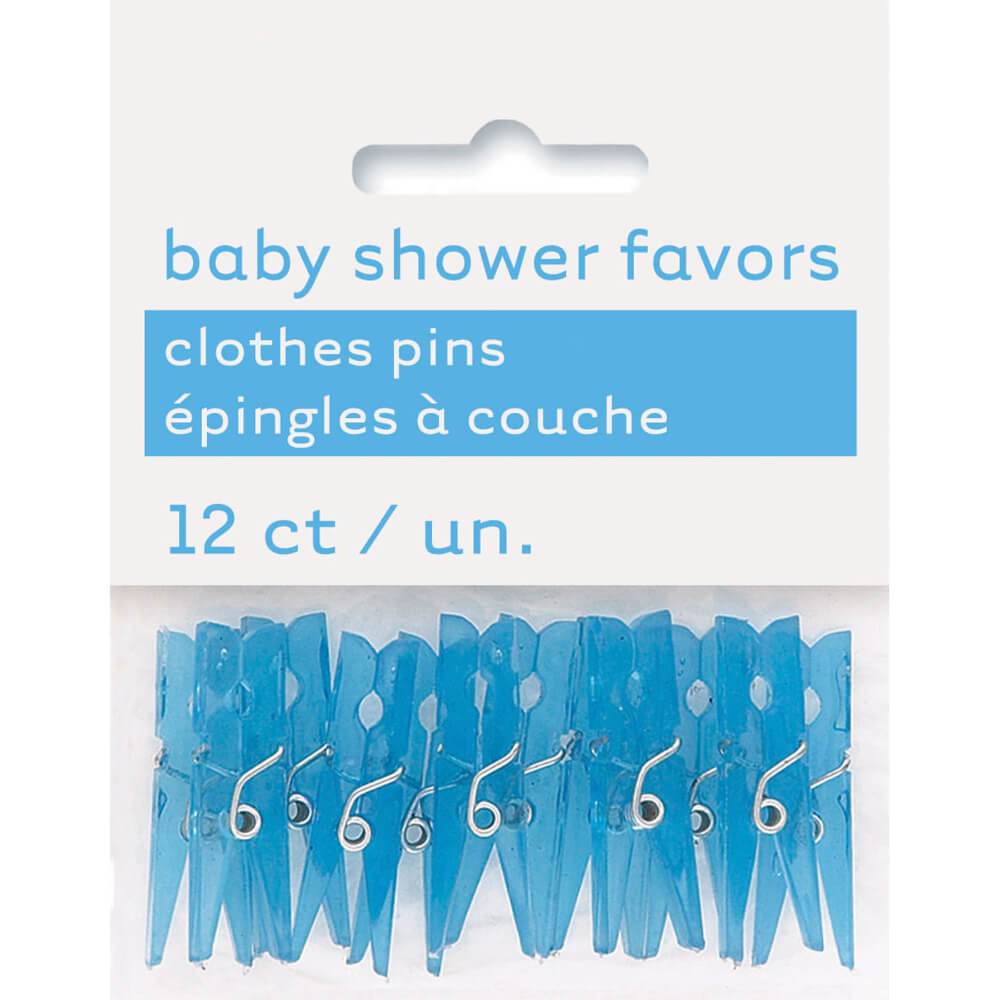 Favors 12ct, Baby Blue Clothespin 