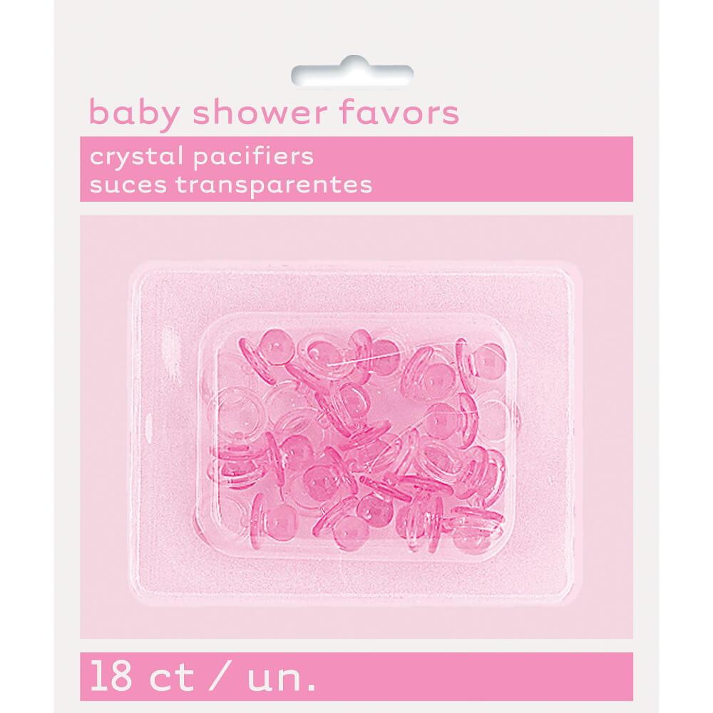 Favors 1in 18ct, Pink Crystal Pacifier 