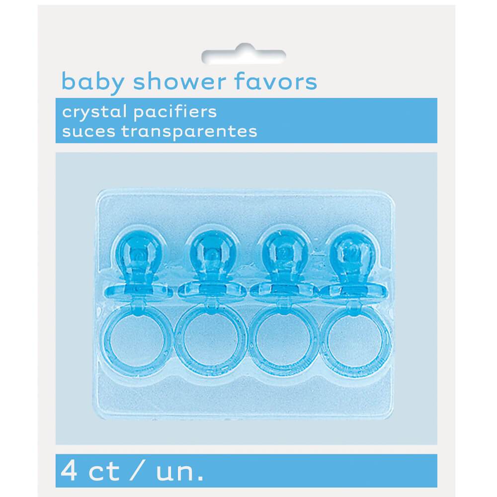 Favors 2in 4ct, Blue Crystal Pacifier 