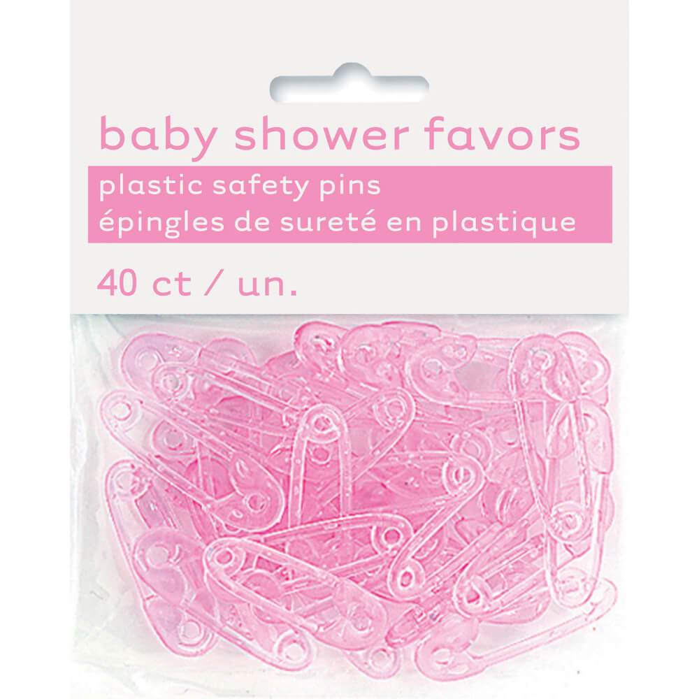 Favors 40ct, Pink Baby Pin Plastic 