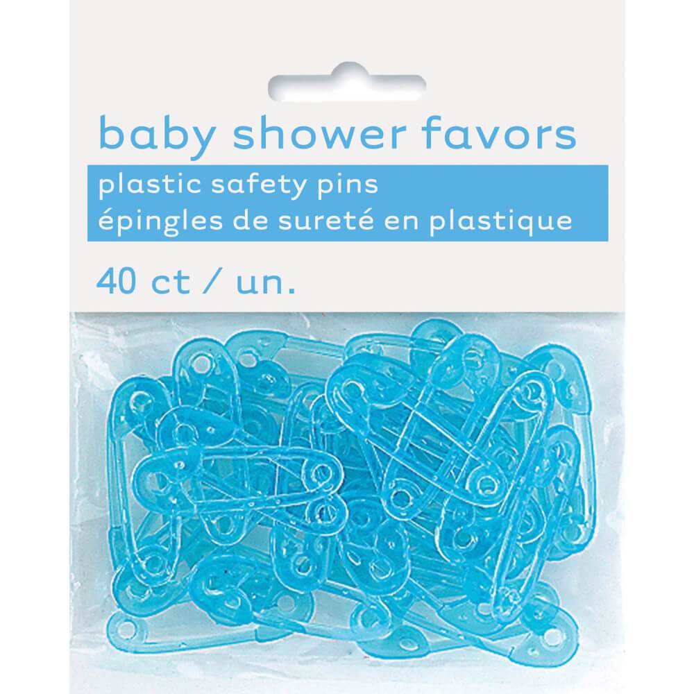 Plastic Favors 40ct, Blue Baby Pin 