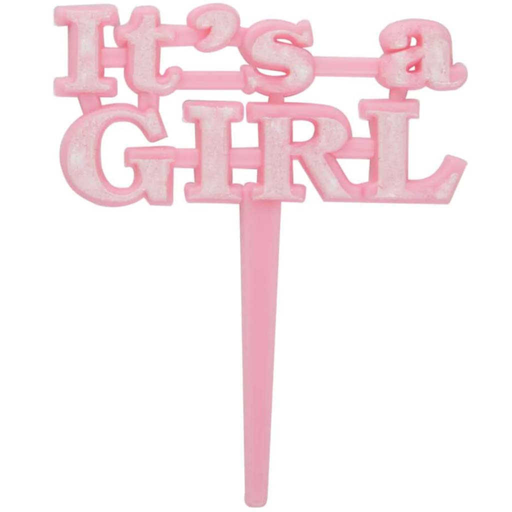 Pink Cake Picks 8ct, It's a Girl 