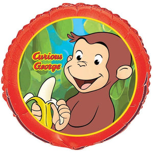 Curious George Round Foil Balloon, 18in 