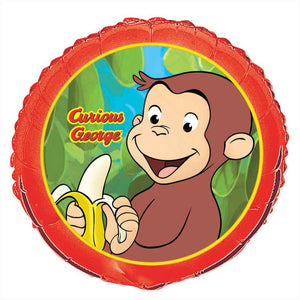 Curious George Round Foil Balloon, 18in
