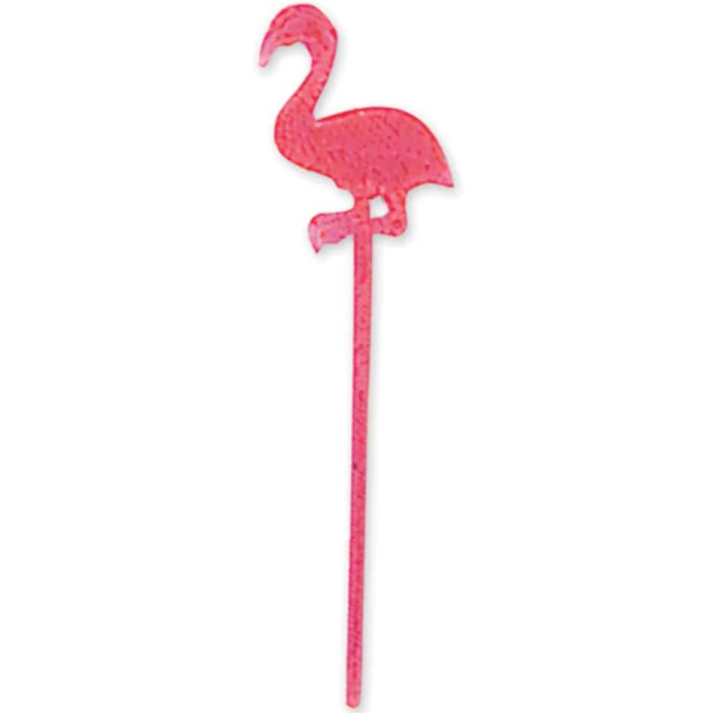 Plastic Flamingo Picks 3in, 24ct 