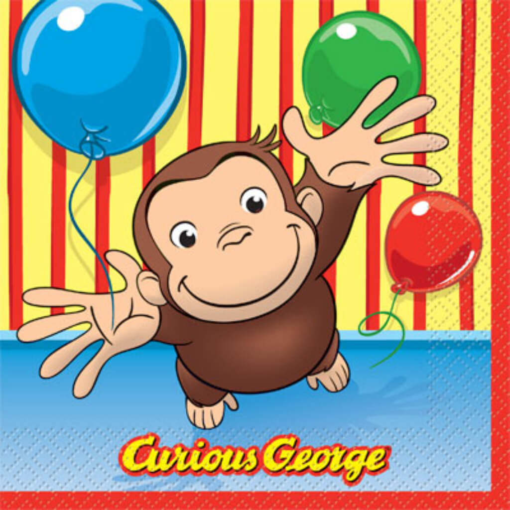 Curious George Lunch Napkins, 16ct 