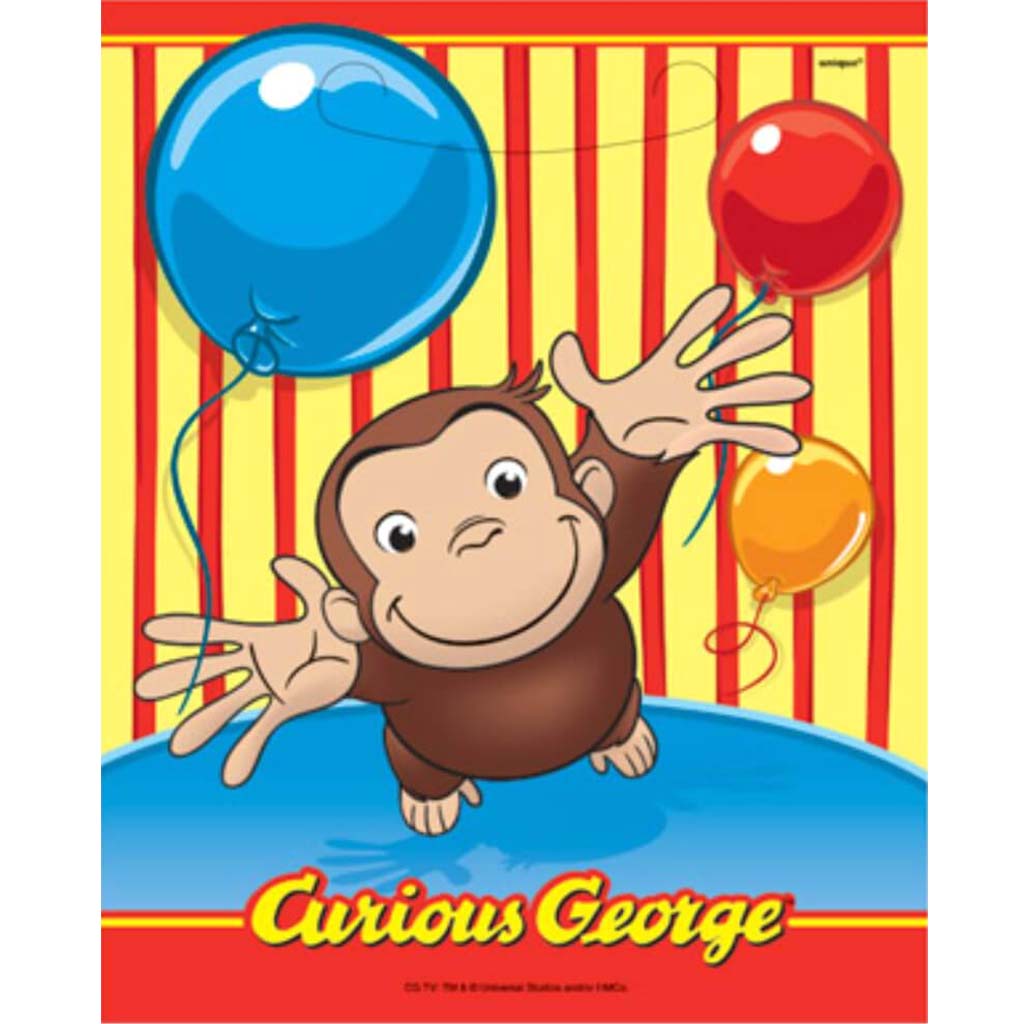 Curious George Loot Bags, 8ct 