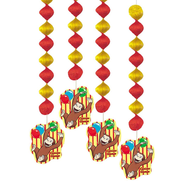 Whirls 28in Multicolor Curious George 