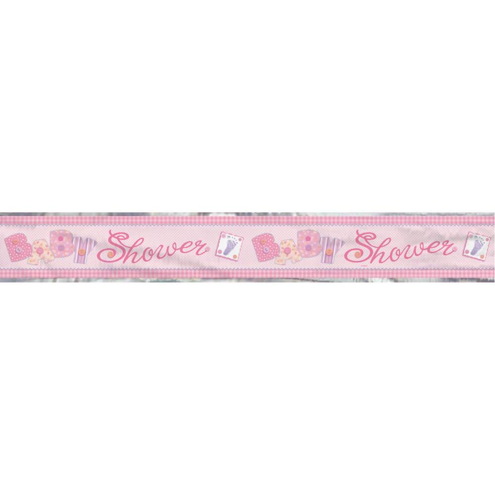 Foil Banner 12ft, Baby Pink Stitching 