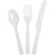 Assorted Plastic Cutlery 18ct, White Solid 