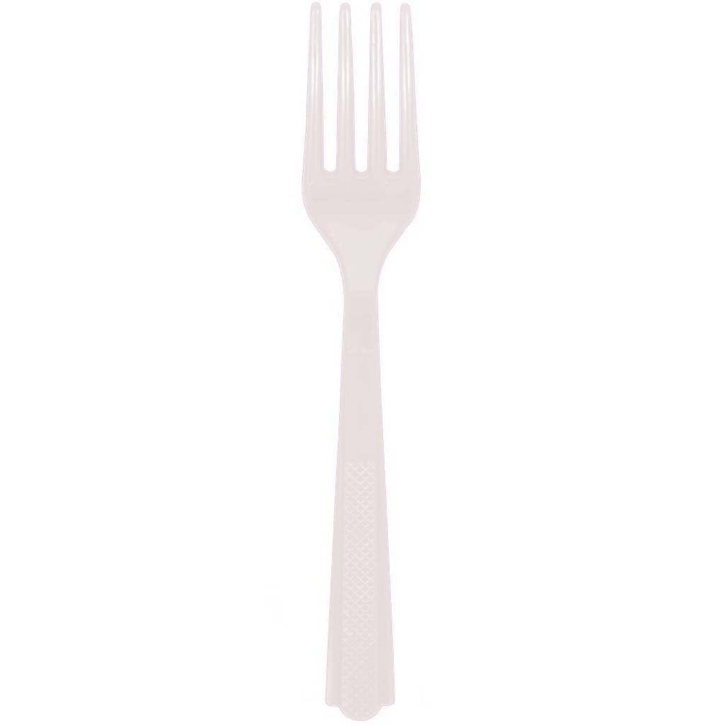 Plastic Forks 18ct, White Solid 