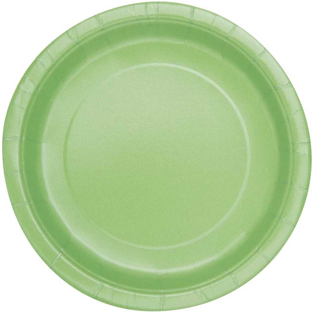 Apple Green Solid Round Dessert Plates 7in 8ct, 