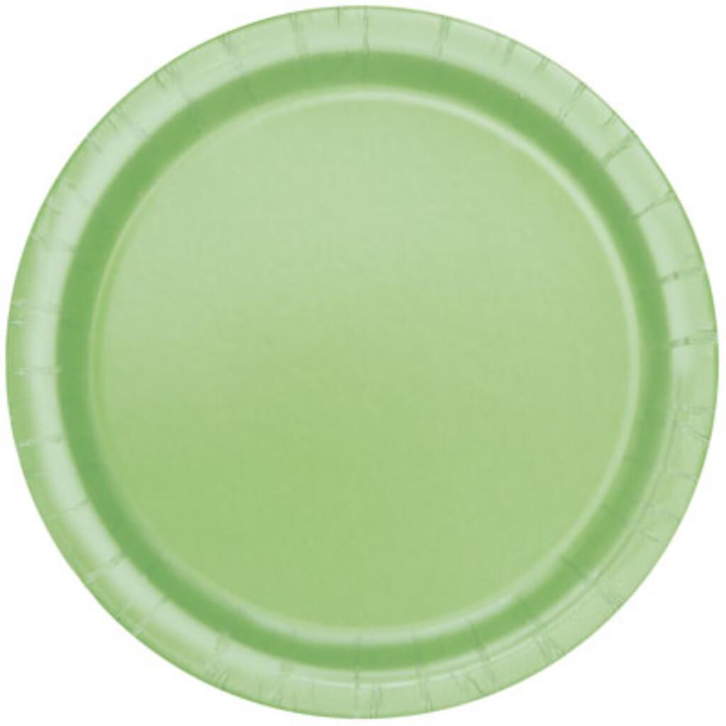 Apple Green Solid Round Dinner Plates 9in 8ct, 