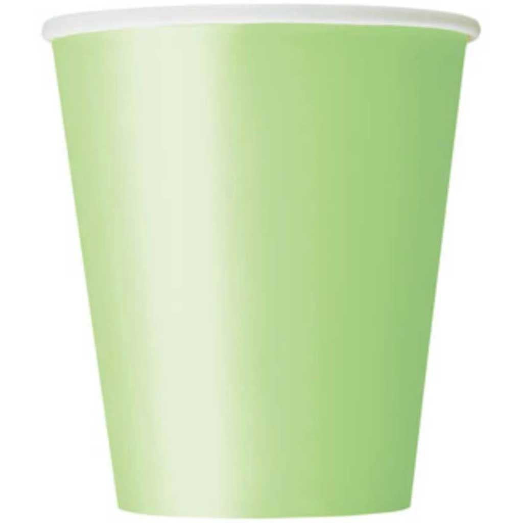 Apple Green Solid 9oz Paper Cups, 8ct 