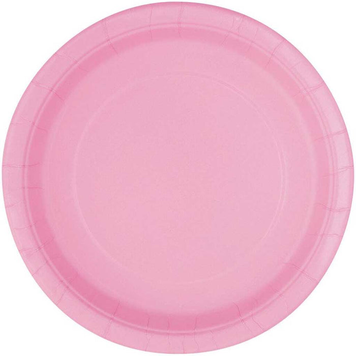 Round Dessert Plates 7in 8ct, Lovely Pink Solid 