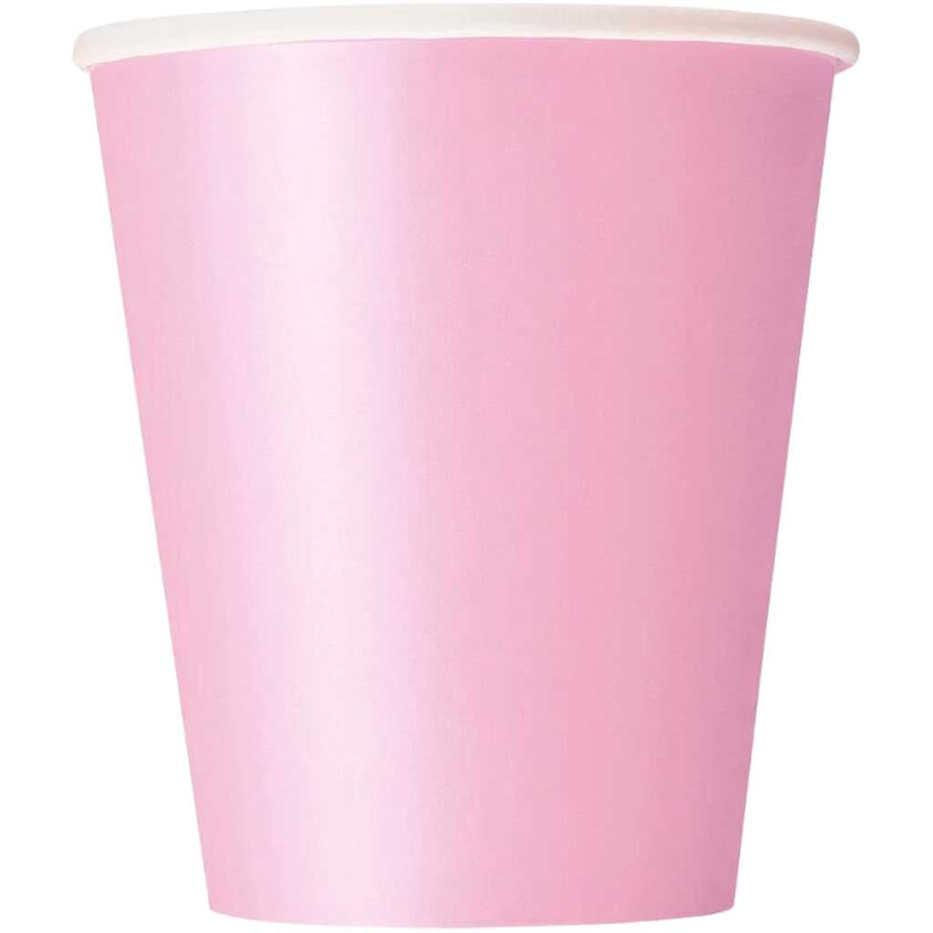 Lovely Pink Solid 9oz Paper Cups, 14ct 