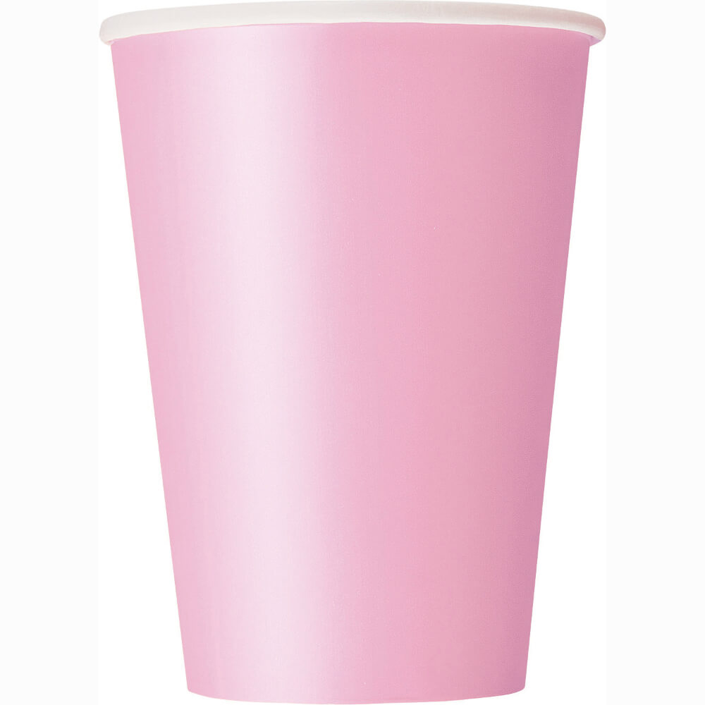 Lovely Pink Solid 12oz Paper Cups, 10ct 