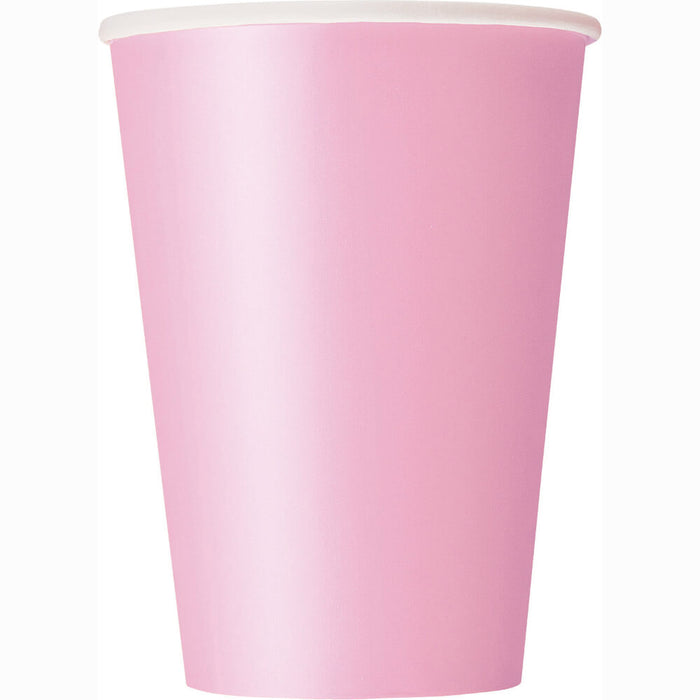Lovely Pink Solid 12oz Paper Cups, 10ct 