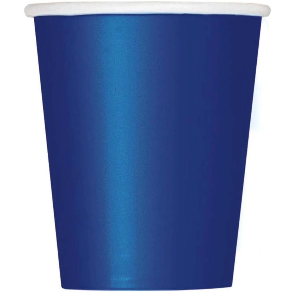 True Navy Blue Solid 9oz Paper Cups, 14ct 