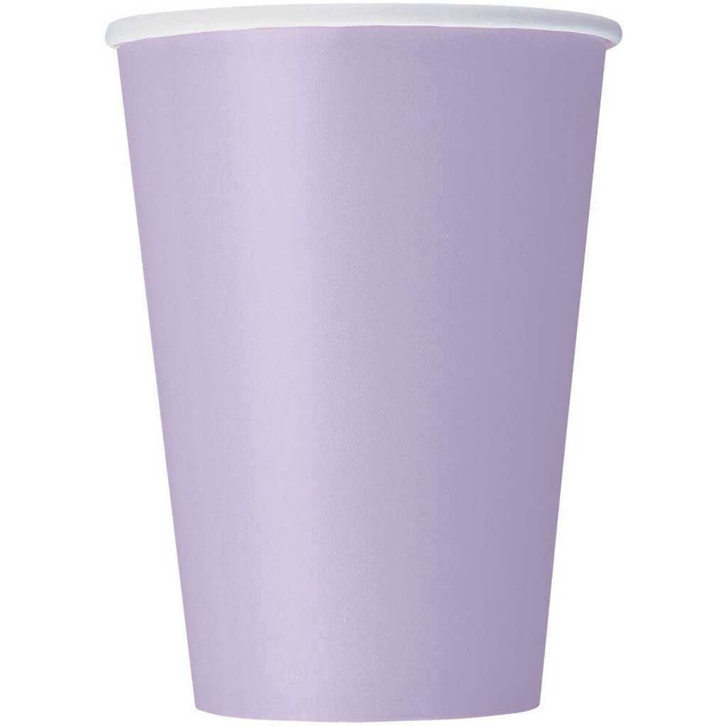 Lavender Solid 12oz Paper Cups, 10ct 