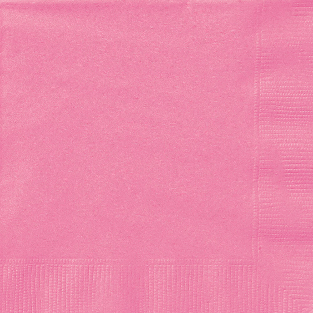 Hot Pink Solid Beverage Napkins, 20ct 