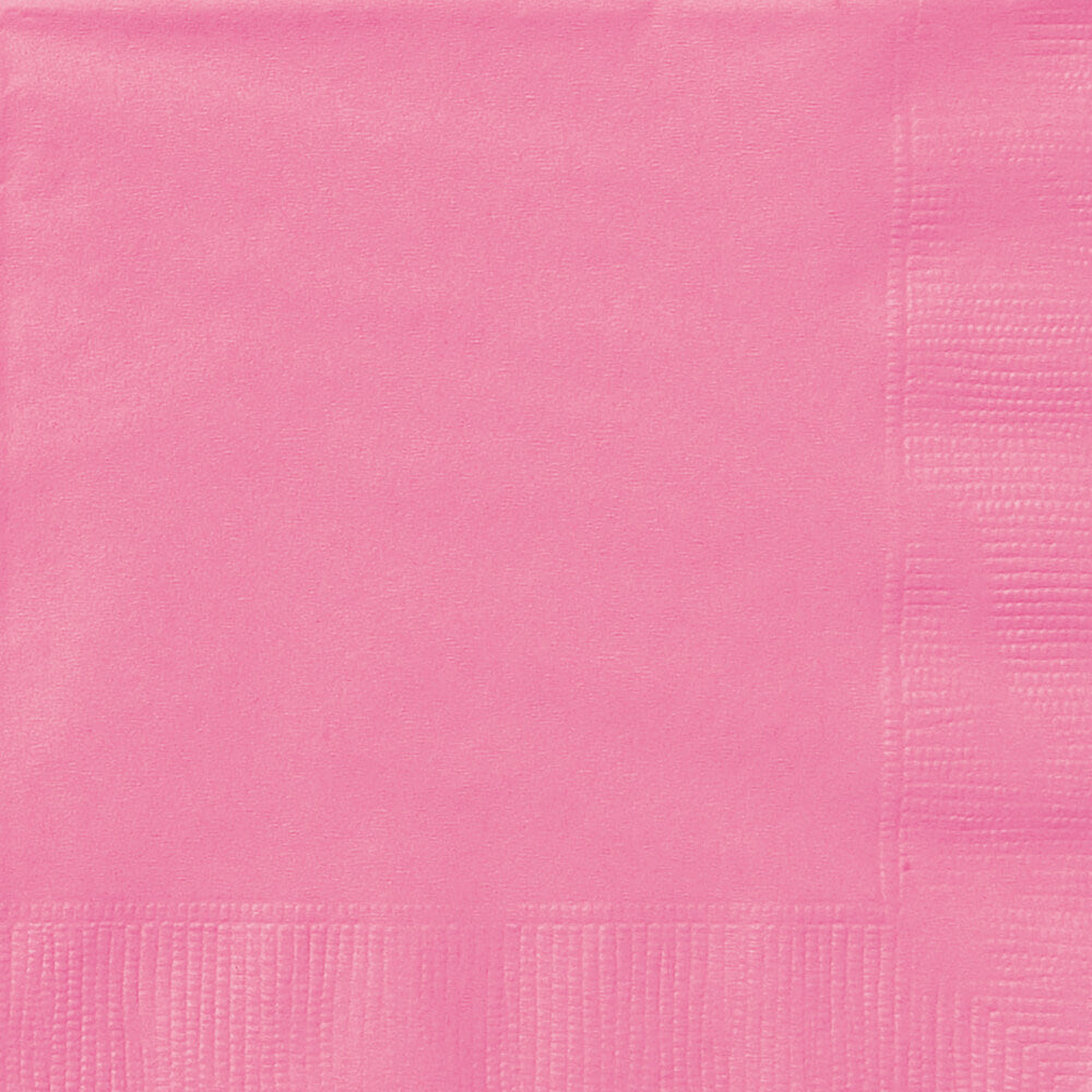 Hot Pink Solid Beverage Napkins, 20ct 