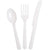 Assorted Plastic Cutlery Box 24pc, White 