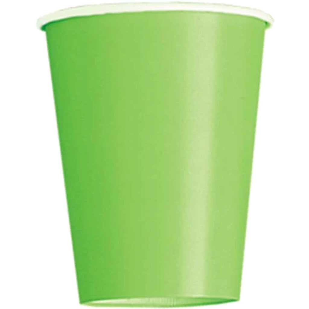 Lime Green Solid 9oz Paper Cups, 14ct 