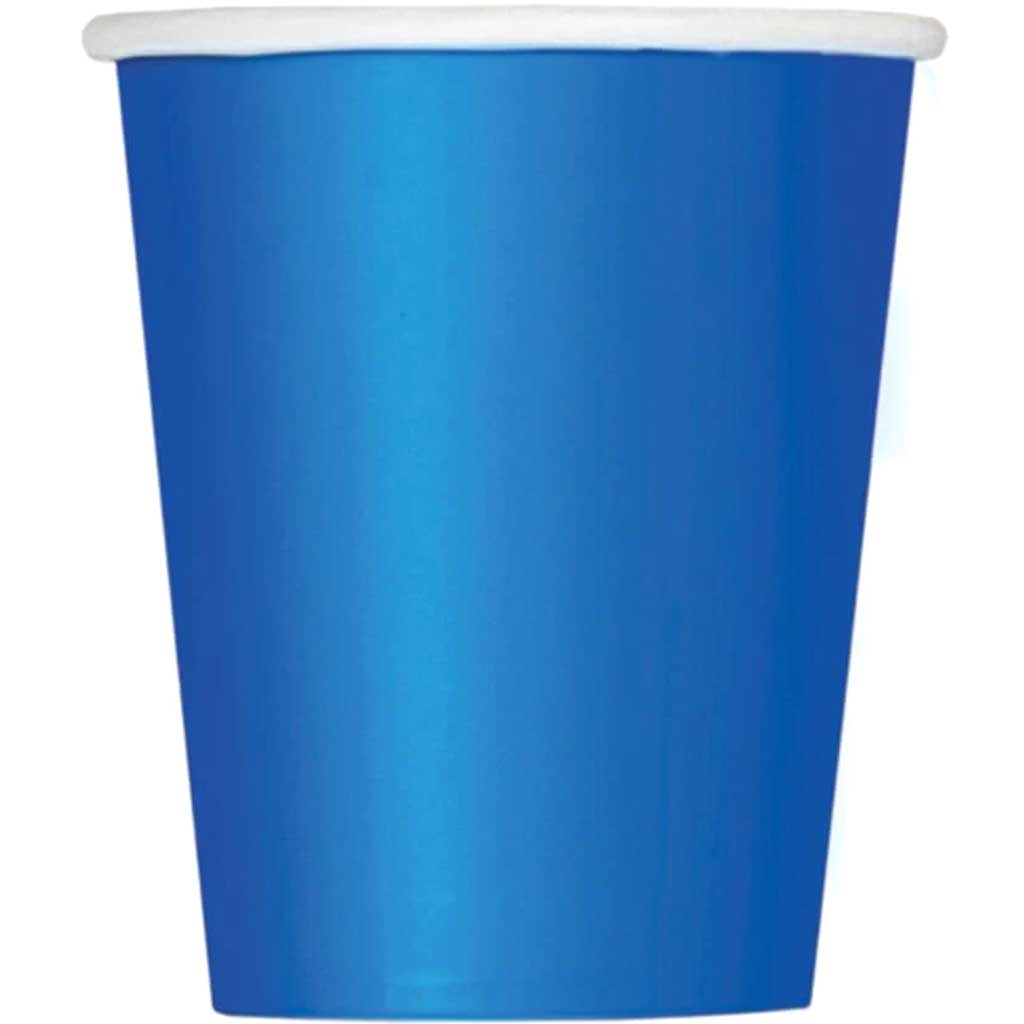 Royal Blue Solid 9oz Paper Cups, 8ct 