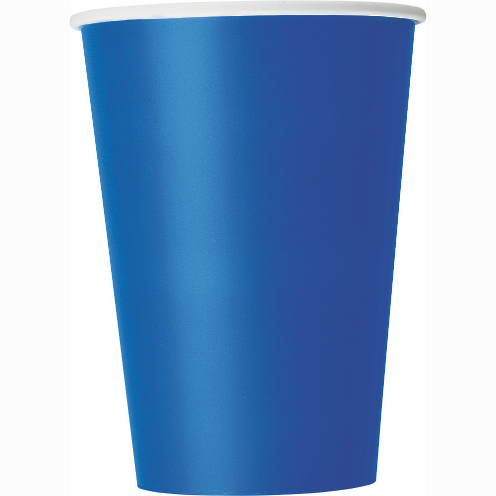 Royal Blue Solid 12oz Paper Cups, 10ct 