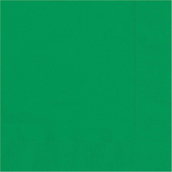 Emerald Green Solid Beverage Napkins, 20ct 