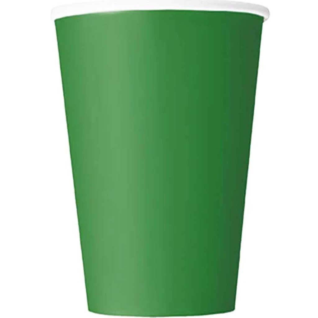 Emerald Green 9oz Cups, 14ct 