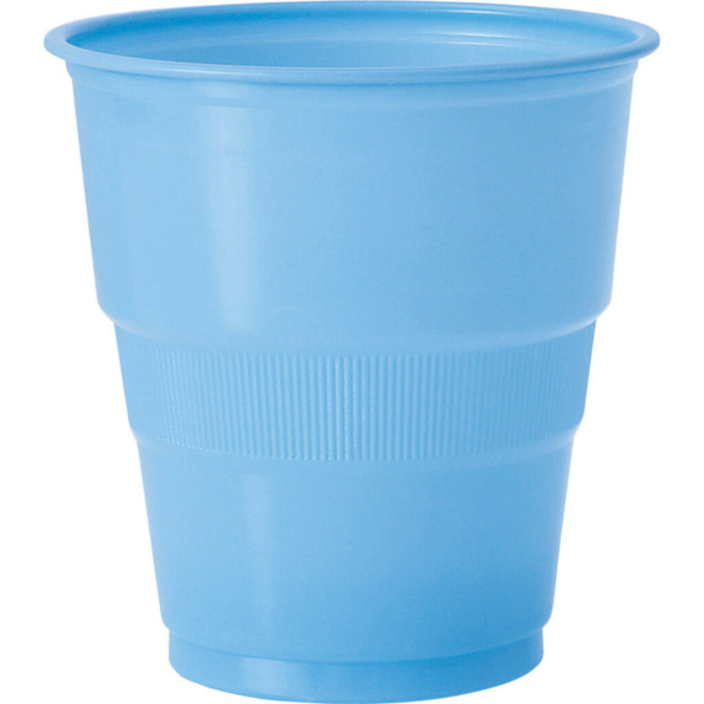 Baby Blue Solid 9oz Plastic Cups, 12ct 