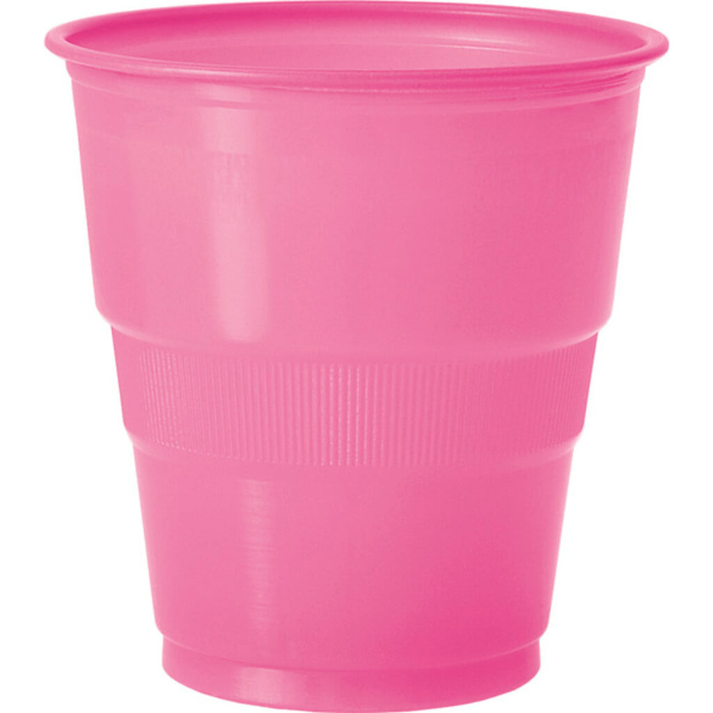 Hot Pink Solid 9oz Plastic Cups, 12ct 