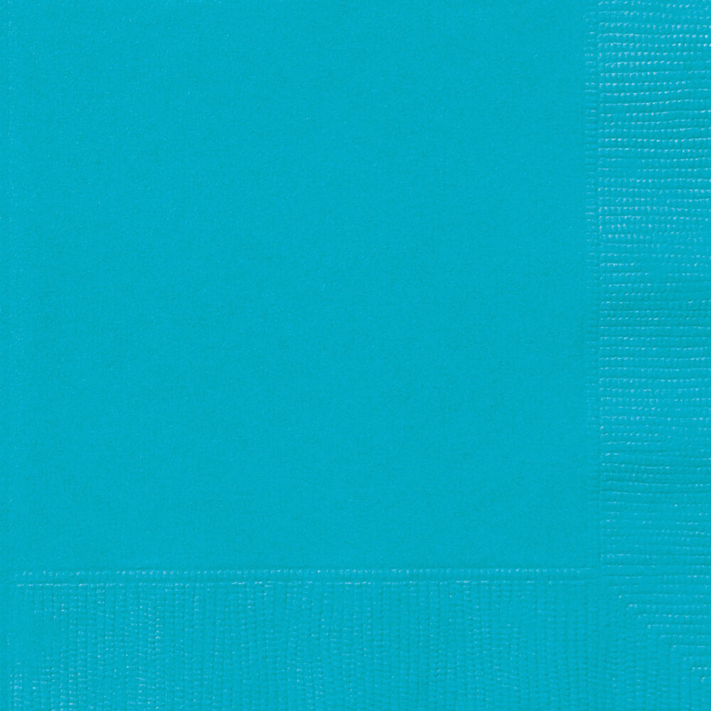 Caribbean Teal Solid Beverage Napkins, 20ct 