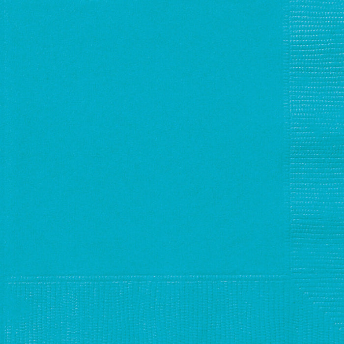 Caribbean Teal Solid Beverage Napkins, 20ct 